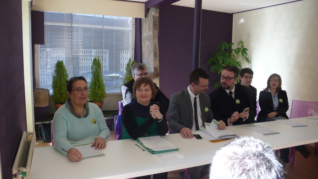 Stéphanie Moreau, conférence de presse des municipales 2014 à Saint Etienne