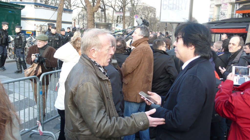 Bertrand Rio avec Jean Vincent Placé, lors du rassemblement citoyen du 11 janvier 2014